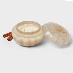 Set of 4 Threshold Vanilla Pumpkin Candles with Lids